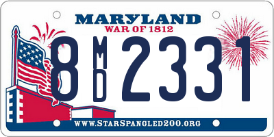 MD license plate 8MD2331