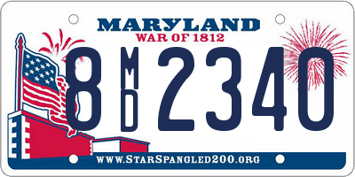 MD license plate 8MD2340