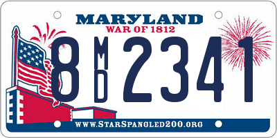 MD license plate 8MD2341