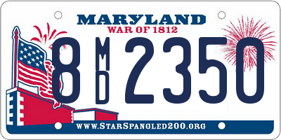 MD license plate 8MD2350