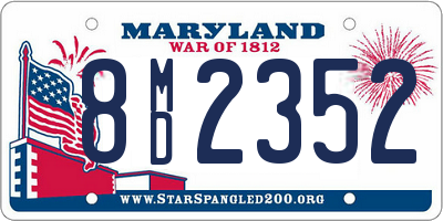 MD license plate 8MD2352