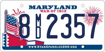 MD license plate 8MD2357