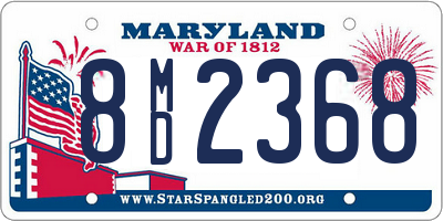 MD license plate 8MD2368