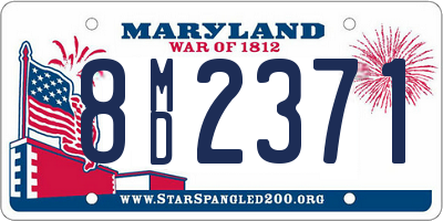 MD license plate 8MD2371