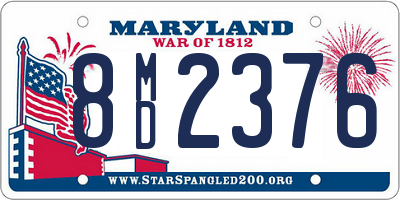 MD license plate 8MD2376