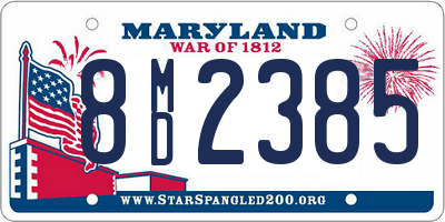 MD license plate 8MD2385