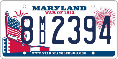 MD license plate 8MD2394