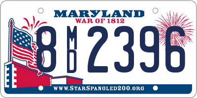 MD license plate 8MD2396