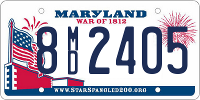 MD license plate 8MD2405