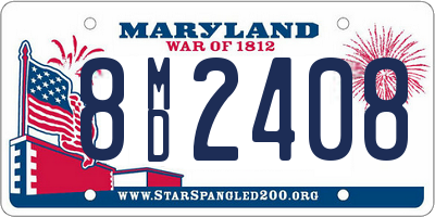 MD license plate 8MD2408