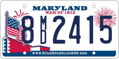 MD license plate 8MD2415