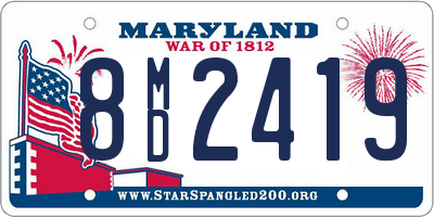 MD license plate 8MD2419