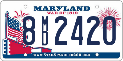 MD license plate 8MD2420