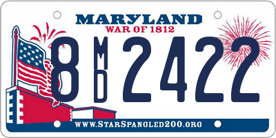 MD license plate 8MD2422