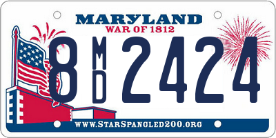 MD license plate 8MD2424