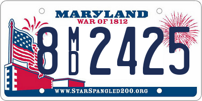 MD license plate 8MD2425