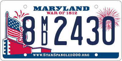 MD license plate 8MD2430
