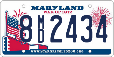 MD license plate 8MD2434