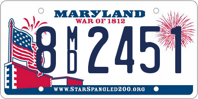 MD license plate 8MD2451