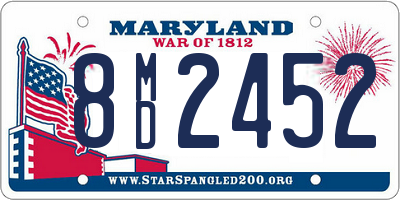 MD license plate 8MD2452