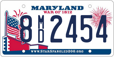 MD license plate 8MD2454