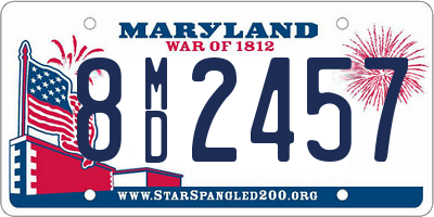 MD license plate 8MD2457