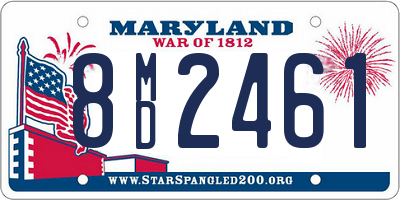 MD license plate 8MD2461