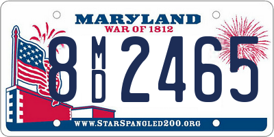 MD license plate 8MD2465