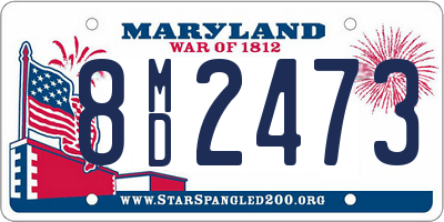 MD license plate 8MD2473