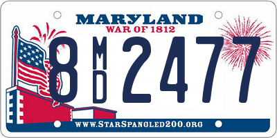 MD license plate 8MD2477