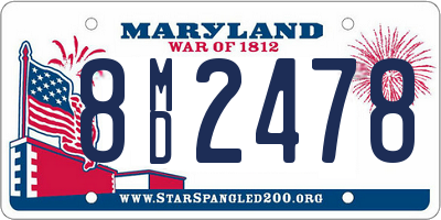 MD license plate 8MD2478