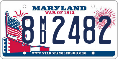 MD license plate 8MD2482