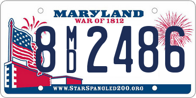 MD license plate 8MD2486