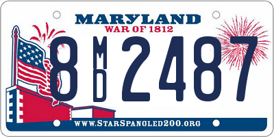 MD license plate 8MD2487