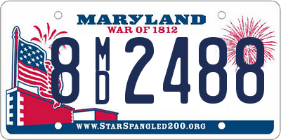 MD license plate 8MD2488