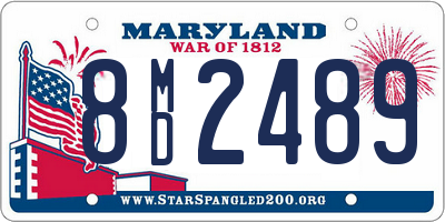 MD license plate 8MD2489