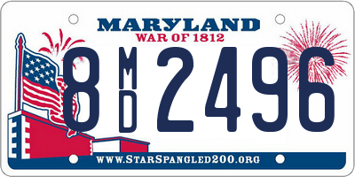 MD license plate 8MD2496