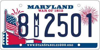 MD license plate 8MD2501