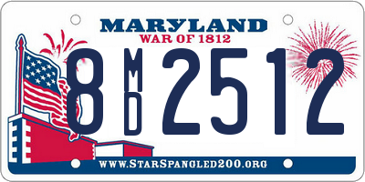 MD license plate 8MD2512