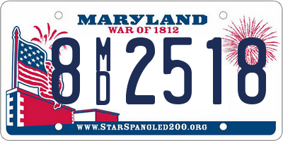 MD license plate 8MD2518