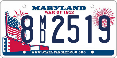 MD license plate 8MD2519