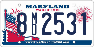 MD license plate 8MD2531