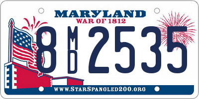 MD license plate 8MD2535