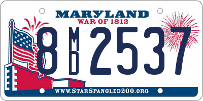 MD license plate 8MD2537