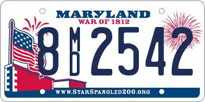 MD license plate 8MD2542