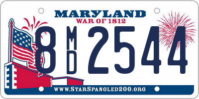 MD license plate 8MD2544