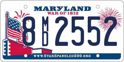 MD license plate 8MD2552