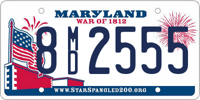 MD license plate 8MD2555