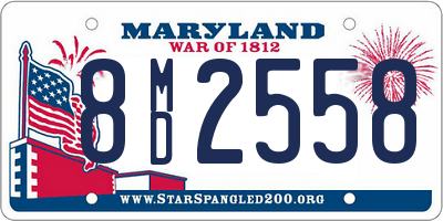 MD license plate 8MD2558