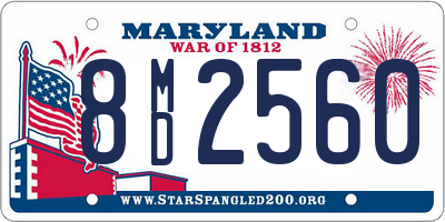 MD license plate 8MD2560